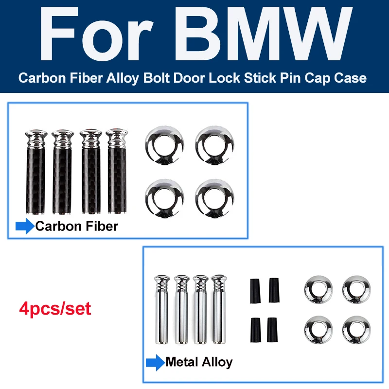 4GAB/uzstādīt Oglekļa Šķiedras Sakausējuma Skrūve Durvju slēdzenes Stick Pin Klp Gadījumā BMW E92 X5 E70, E90 F30 E93 F31 X1 X3 F15 X6 zila balta