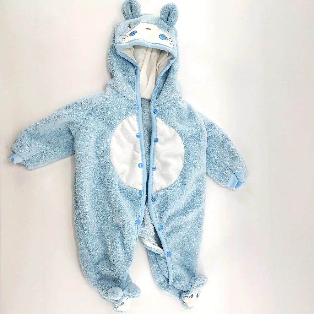 50-57cm atdzimis silikona lelles augstākās Kvalitātes Zīdaiņu Kombinezonus Jaundzimušā bērna Baby svaigi zila plīša lācis romper Apģērbs, Apģērbu Komplekts