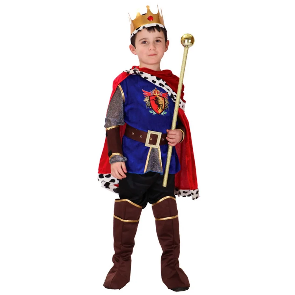 7PCS Bērniem Zēni Karalis Halloween Kostīmu Princis Burvīgs Tērps