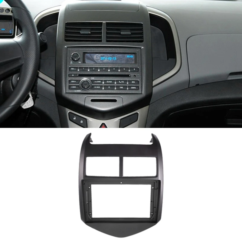 9 Collu Auto DVD Rāmis o Montāžas Adapters Dash Apdares Komplekti Facia Panelis Chevrolet AVEO SONIC 2011 12 13 1-2Din