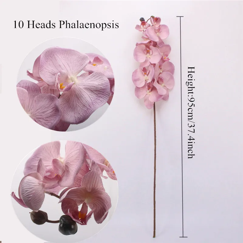95 cm lielu mākslīgo ziedu phalaenopsis augstas kvalitātes zīda ziedu mākslīgā orhideja mājas dekoru DIY kāzu dāvana Ziemassvētkos