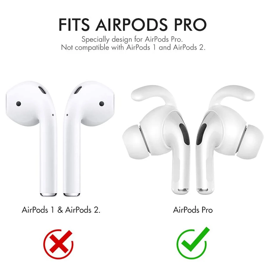 AhaStyle 3 Pāri Auss Āķi AirPods Pro Anti-Slip Earbuds Ietver Padomus + Silikona Maisiņš Aksesuāri Apple AirPods Pro