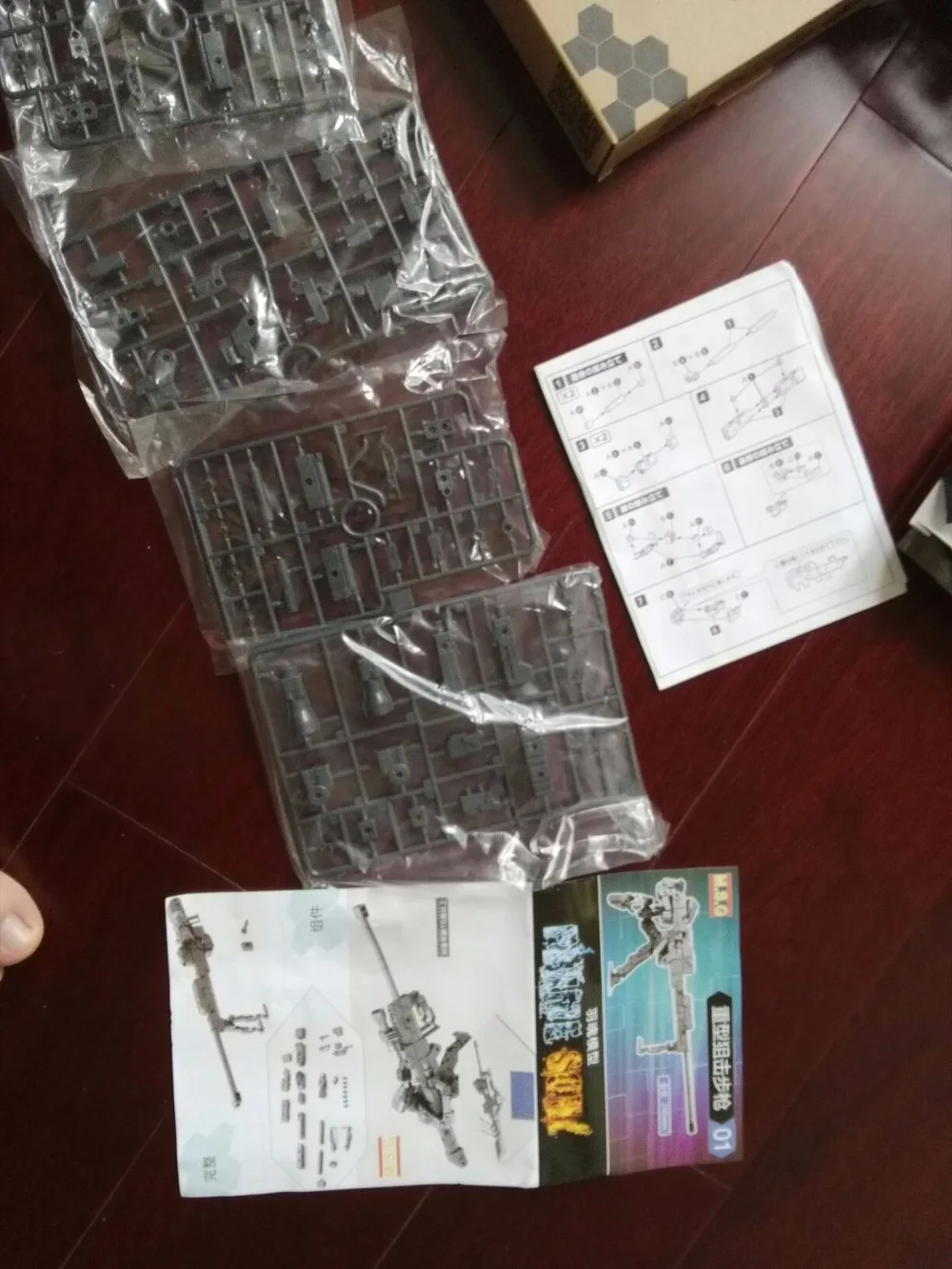 Anime skaitļi Gundam snaiperis šautene modelis Ieroču pakete samontēti modelis rīcības attēls plastmasas modelis komplekti, rotaļlietas,