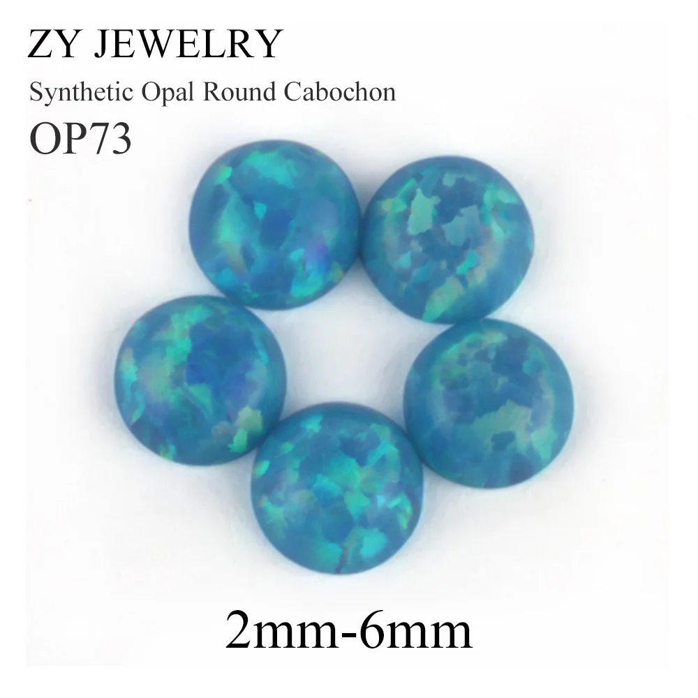 Apaļā Cabochon Samazināt Sintētisko Dārgakmeņu akmeņi 1,5 mm~10mm OP73 Zaudēt Opāls Par DIY