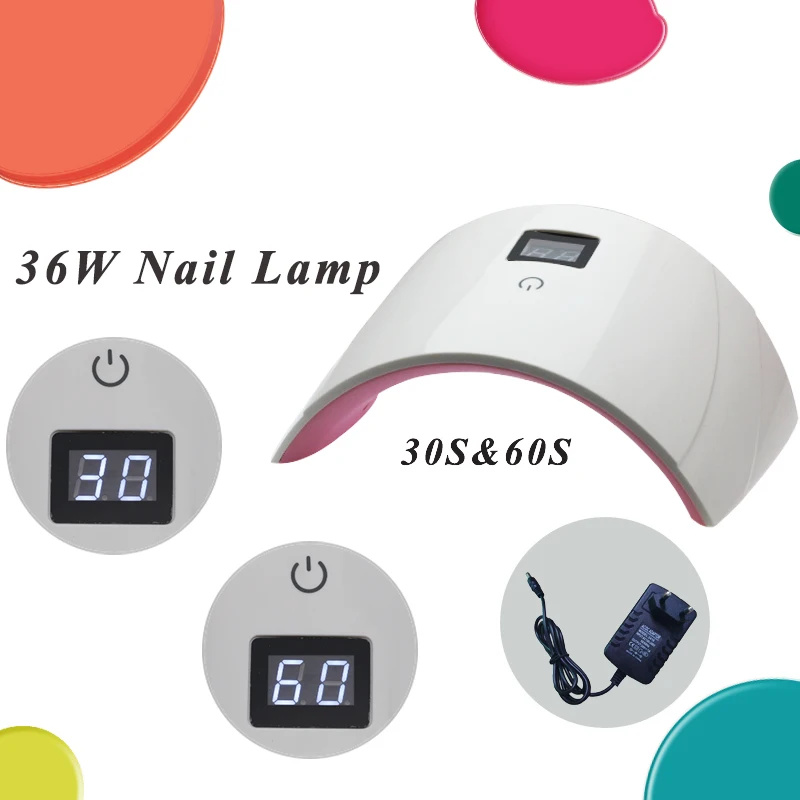 Arte Clavo UV Led Nagu Lampa 36W Visiem Želejas 30S 60S Slēdža Nagu Gēla Manikīrs, Nagu Žāvētāji Automātisko Sensoru, Smart Touch Poga