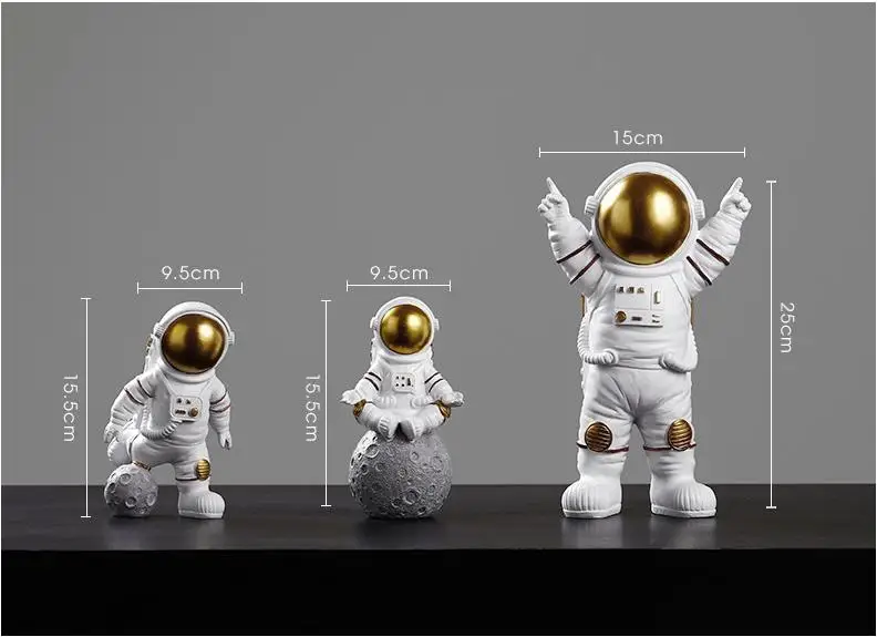 Astronauts Rīcības Attēls Statuja Statuetes Skulptūru Spaceman Statuja Puse Dekori Astronauts Rotaļlietas Kosmosa Tēmu Apdare Dāvanu