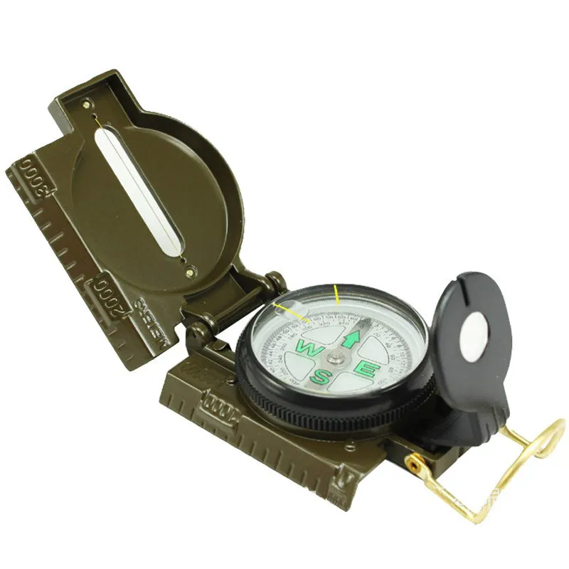 Auto Metāla Kompass Ar Luminiscējošu Kabatas Pulkstenis, Kompass Portatīvo Āra Daudzfunkcionāls Metāla Mērīšanas Lineāls Rīks