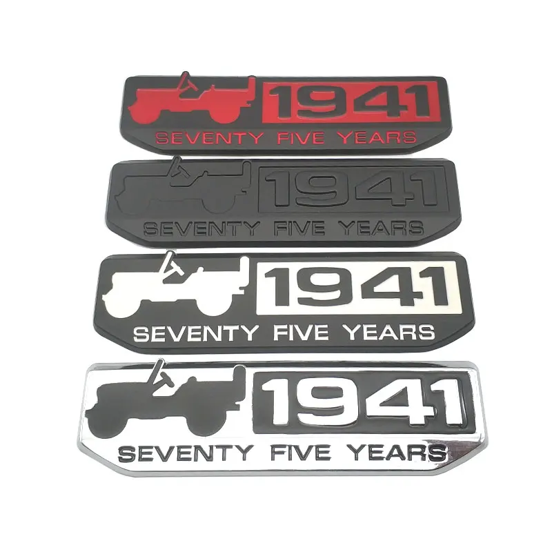 Auto Stils Metāla 1941 Septiņdesmit pieci gadi, Logotipu, Emblēmu Ārējie Fender Nozīmīti, Uzlīmi, Jeep Patriot, Brīvības Wrang Wrangler, Cherokee