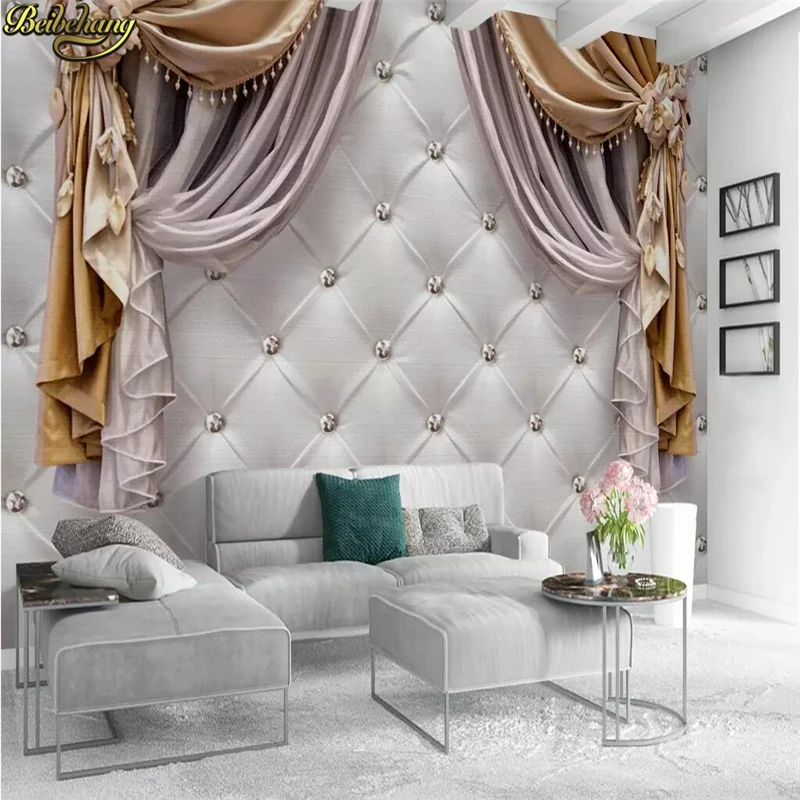 Beibehang Pasūtījuma Eiropas aizkaru mīksta soma Foto Tapetes Dzīvojamā Istaba Guļamistaba, Dīvāns Fona Glezniecības Fona 3D sienas grāmata