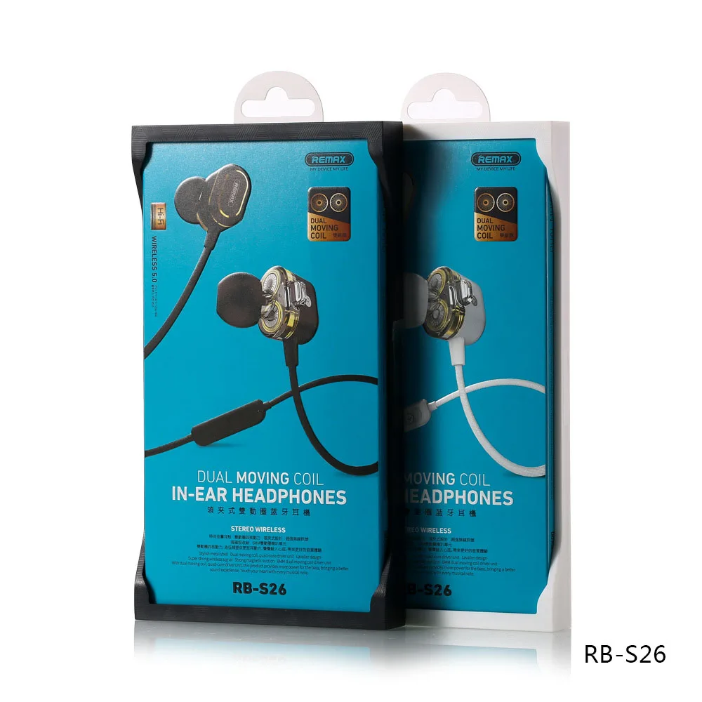 Bluetooth Austiņas RB-S26 5.0 gm auss divpusējās stereo austiņas