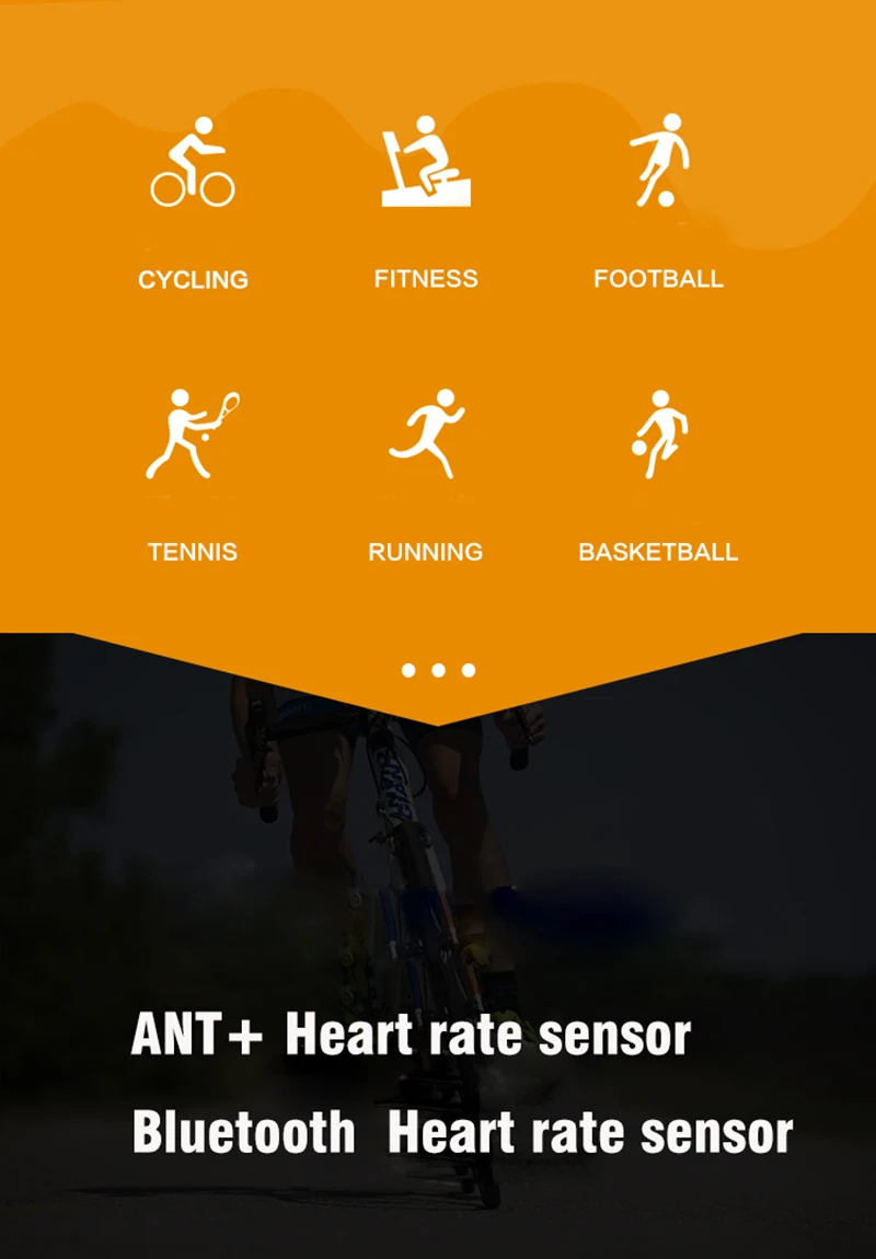 Bluetooth4.0 ANT+Sirds ritma Sensoru Savietojama GARMIN Bryton IGPSPORT Dators, kas Darbojas Sporta Velosipēds Sirds Monitoru Krūšu Siksnu