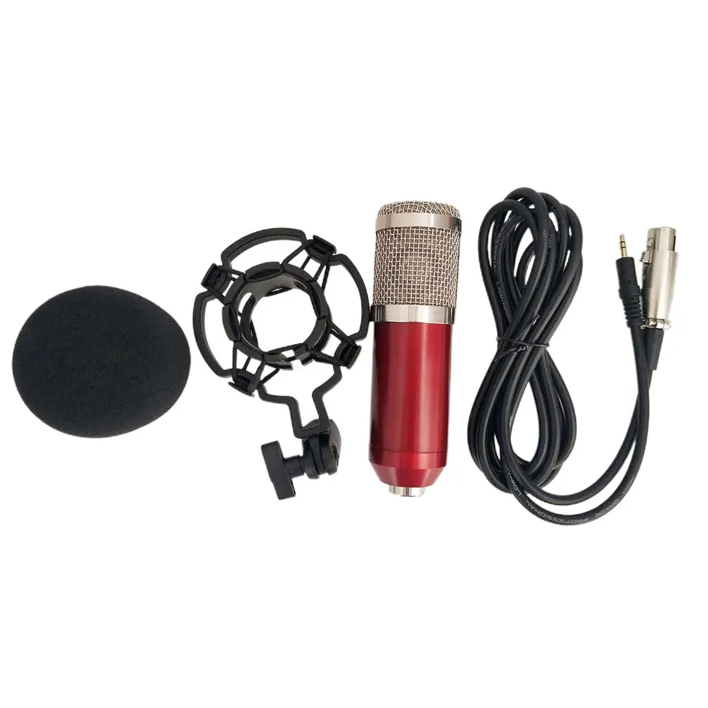 BM-800 Profesionālās Kondensatoru Mikrofonu Komplekts:Mikrofons, Dators+Šoks Mount+Putu Cepurīti+Kabeli, Kā BM 800 Mikrofons BM800