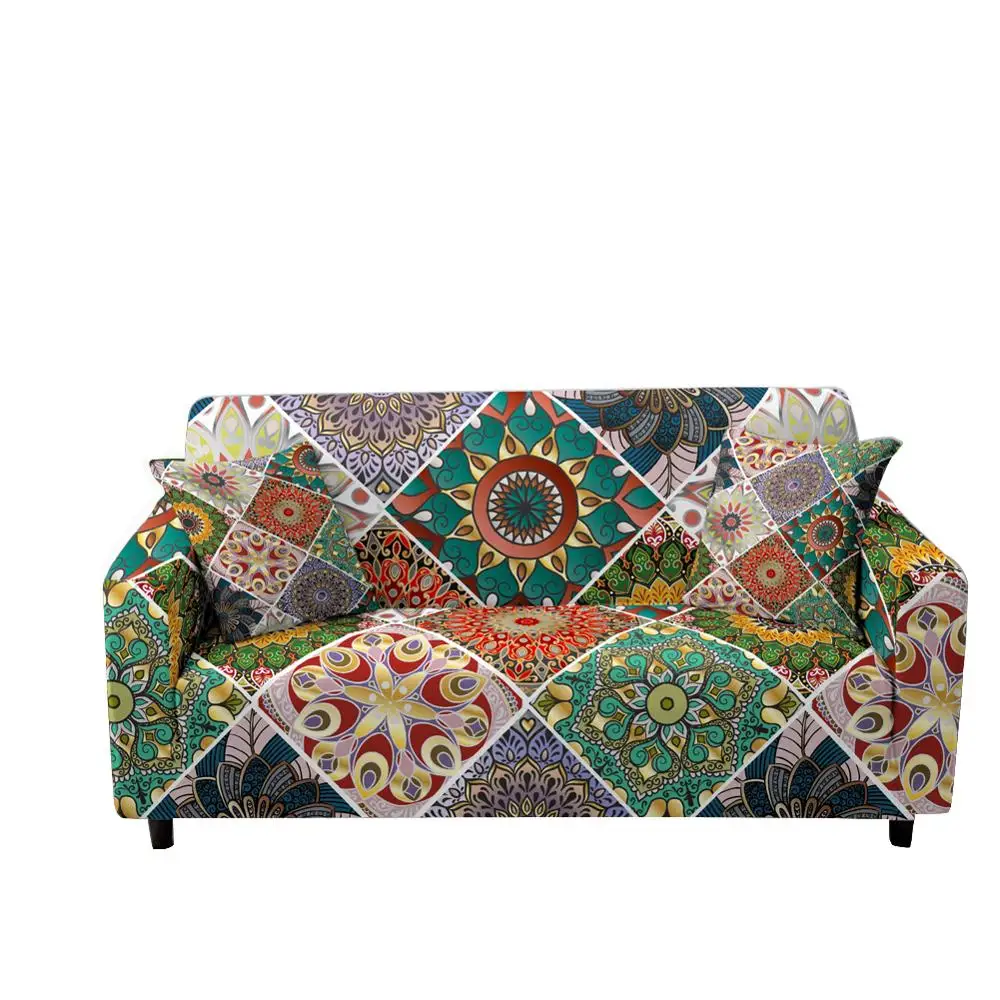 Bohemia Stiept Pleds Dīvāns Slipcover Elastīgs Dīvānu Pārvalki Dzīvojamā Istaba Būtiska Dīvāna, Krēsla, Dīvāna Pārsegs Mājas Dekoru Mandala Modelis