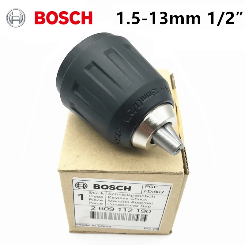 Bosch original pašbloķējoši urbt čaks 1.5-13mm rokas urbi plastmasas keyless urbt čaks 1/2 atvēruma