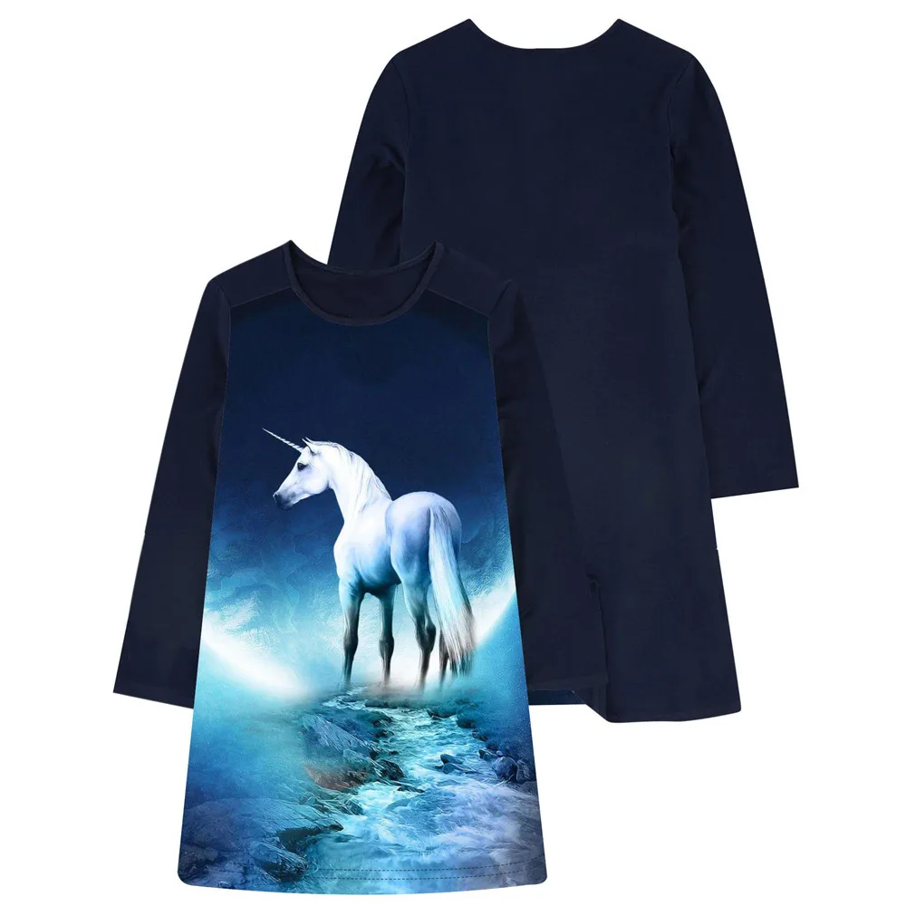 Bērniem Kleitu dizaina Bērniem Apģērbi Meitenēm Apģērbi ar garām piedurknēm meitene Zīmolu Modes balta zirga Puse, bērnu kleitu