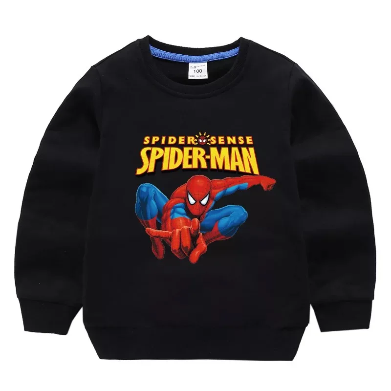 Bērniem, Plus Samta Džemperis Gadījuma Rudens/Ziemas Bērnu Spiderman Silts Sviedru Krekls Kokvilnas Apkalpes Kakla Zemāko Krekls