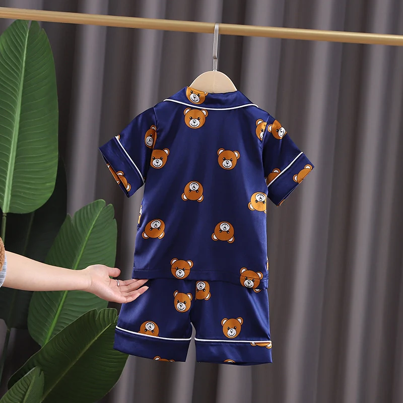 Bērnu Pidžamas Komplekts Toddler Sleepwear Jauno Vasaras Pijamas Zēniem Bērnu Apģērbu Meitenēm pidžamas Uzvalks, Zēnu Pidžamas Bērniem Apģērbs