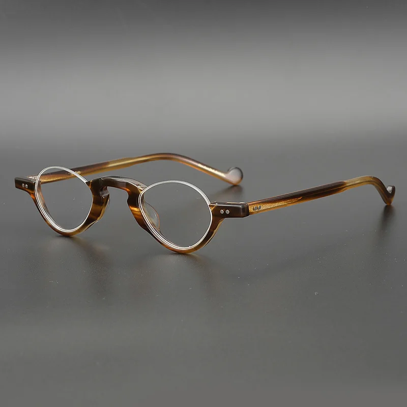 Caurspīdīgs Acetāts Brilles Rāmis Vīriešu, Sieviešu Pusi Loka Mazo Brilles Optiskās Tuvredzība, Briļļu Rāmji, Skaidrs, Lēcas, Briļļu Oculos