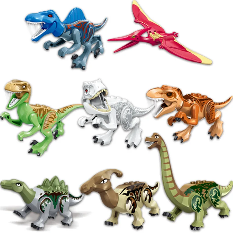 Celtniecības Bloki Rotaļlietas Jurassic Dinozauru World Series Park Triceratops Indominus Rex Maziem Ķieģeļiem Bērniem Bērniem Zēni Meitenes