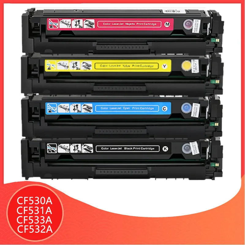 CF530A CF531A CF532A CF533A 205A Krāsu Tonera Kasetne ar chip For hp Color LaserJet Pro 154 M154nw M180nw M180n printeri