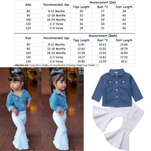 Citgeett Toddler Uzliesmojuši Bikses Tērpiem Kid Baby Girl Džinsa Top T-krekls+Zaudēt Legingiem Rudens Modes Apģērbi