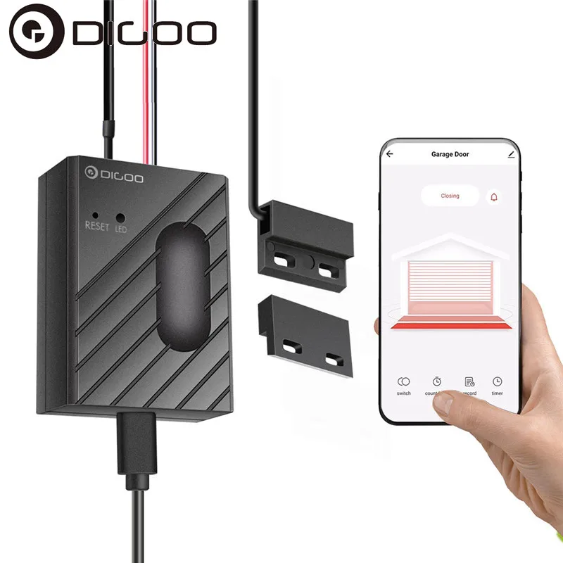 DIGOO DG-CK400 Garāžas Durvju Mehānisko WiFi Smart vadības Sensora APP Tālvadības Laika Slēdzis WorkWith Tuya Amazon Alexa, Google