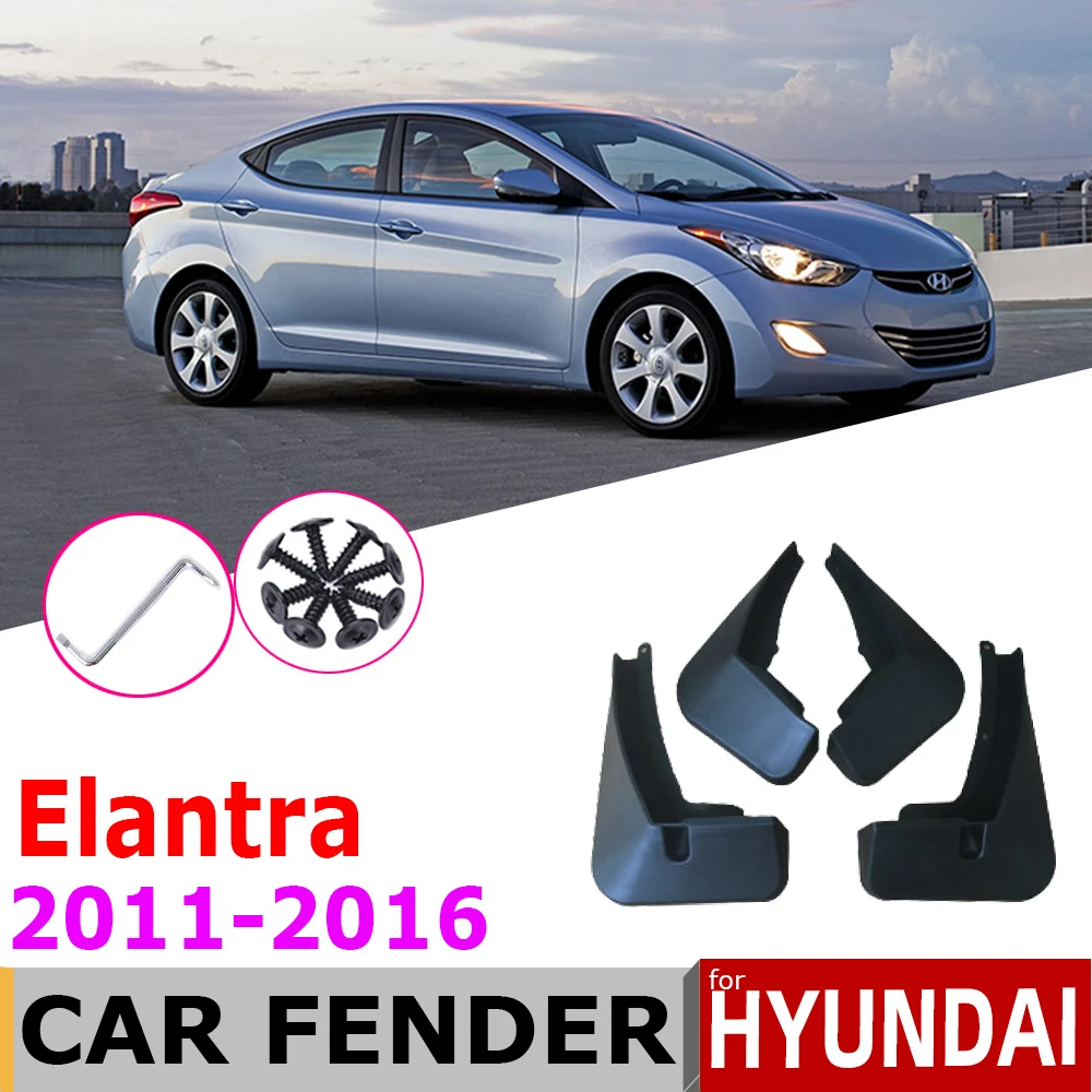 Dubļusargi Par Hyundai Elantra 2012 MD 2016 2013 2011 Automašīnas Spārna, Dubļu Aizsargs, Atloks Splash Sargi Mudflaps Piederumi