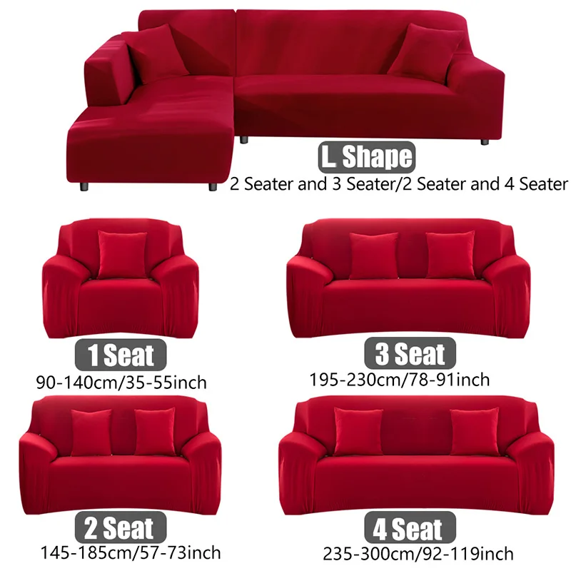 Dīvāns Aptver Mūsdienu L-formas Dīvāns Segtu vienkrāsainu Divu Un Trīs Sēdvietu Dīvāns Attiecas SA47097