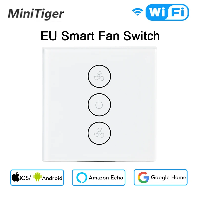 ES/ASV Tuya Smart Dzīves WiFi Smart Griestu Ventilators Pārslēgt PROGRAMMU Remote Taimera un Ātruma Kontrole Saderīgs ar Alexa un Google Home