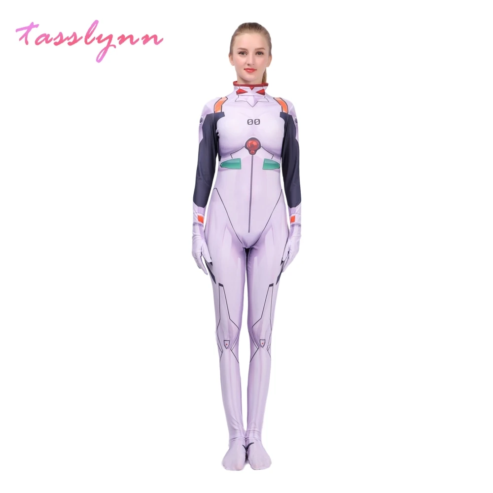 EVA Cosplay Asuka/AYANAMI/Makinami Spandex Tērps, Tērpi Sievietēm Zentai Bodysuit Jumpsuit Anime