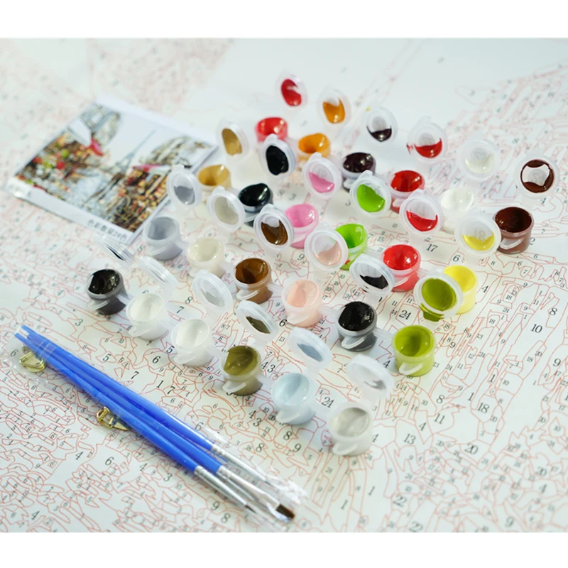 Glezna Ar Numuriem DIY Dropshipping 50x65 40x50cm Krāsotas krāsas pudeles klusā daba Audekls, Kāzu Dekorēšana Mākslas ainu Dāvanu