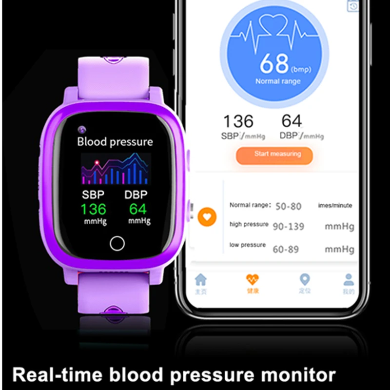 Gudri bērni pulksteņi GPS Tracker 4G Pulksteņi-GPS, WIFI, Atrašanās vietu Ķermeņa Temperatūra EKG/BPG asinsspiediens Video Zvanu Ūdensizturīgs T5S