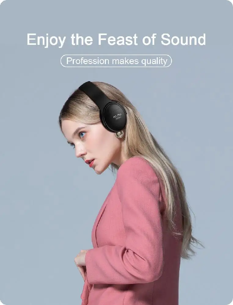 H1 Pro Bluetooth Austiņas HIFI Stereo Bezvadu Austiņas Spēļu Austiņām Pār-auss Trokšņu Slāpēšanas ar Mic Atbalsta TF Karti