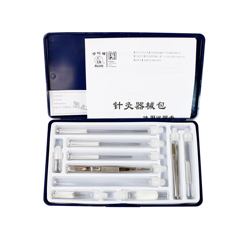 Hwato Akupunktūras zb-2 instrumentsset komplekts vienreizējās lietošanas akupunktūras adatu maisā acupuntura rīki