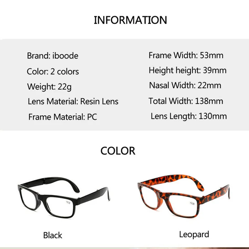 Iboode Unisex Locīšanas Lasīšanas Brilles Ar Lietā +1.0 1.5 2.0 2.5 3.0 3.5 4.0 Portatīvo Sievietēm, Vīriešiem vecuma tālredzība Brilles Brilles