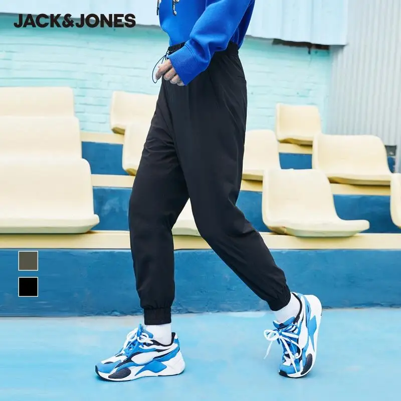 JackJones Vīriešu Plīša Sabiezējumu Kneepad Tīru Krāsu Sportiska Gadījuma Bikses|220314132