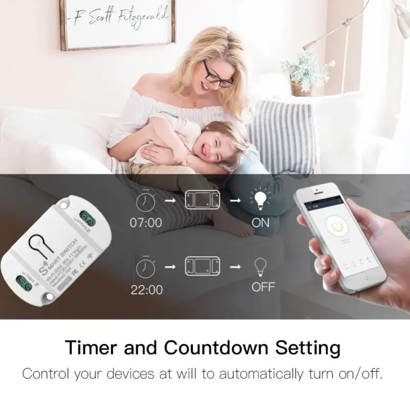 Jaunu 10.A Wifi Slēdzis Tuya Smart dzīves App Taimeris Smart Home Automation Balss kontroles Darbu ar Alexa, Google Home