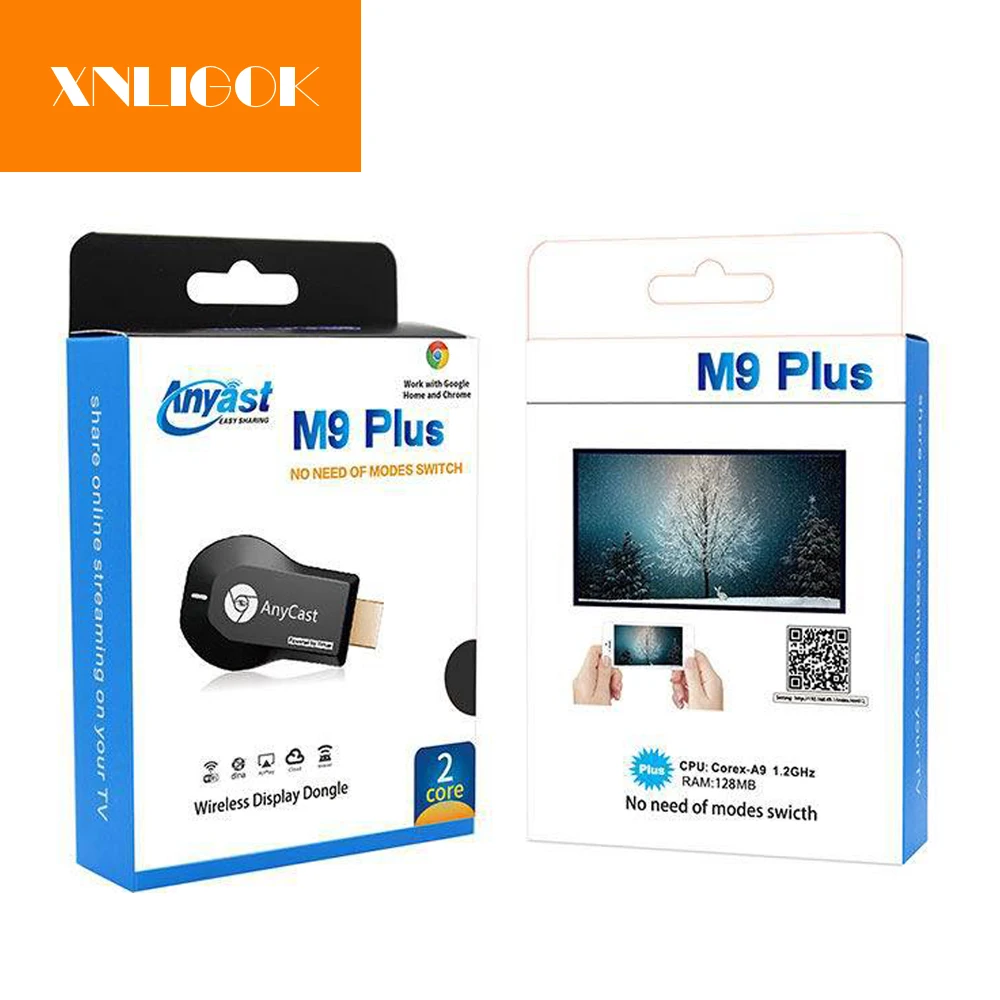 JAUNU AnyCast M9 Plus 1080P Bezvadu RK3036 TV Stick WiFi Displejs HDMI Dongle Uztvērēju Media TV Stick Airplay DLNA Miracast