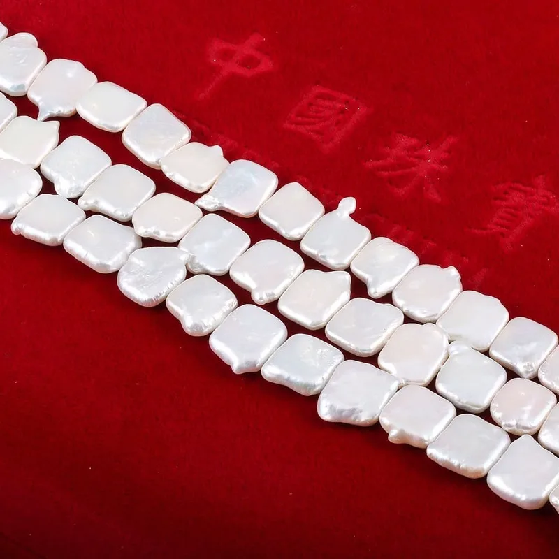 Jaunu dabīgo saldūdens pērļu baltā laukumā pērļu krelles izmanto rotaslietu izgatavošana DIY aproce, kaklarota Izmērs 13x15mm