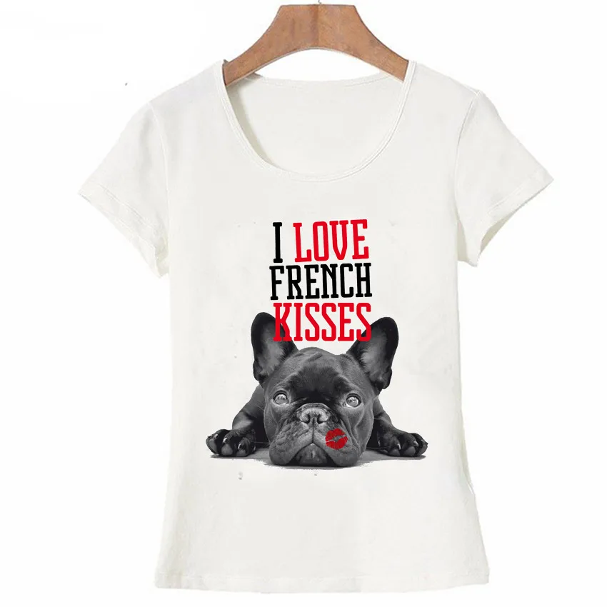 Jaunu Harajuku man Patīk franču Skūpsts Sieviešu T-Krekls franču Buldogs mīļotājiem druka T Kreklu vasaras modes gadījuma Topi jaukā meitene Tees