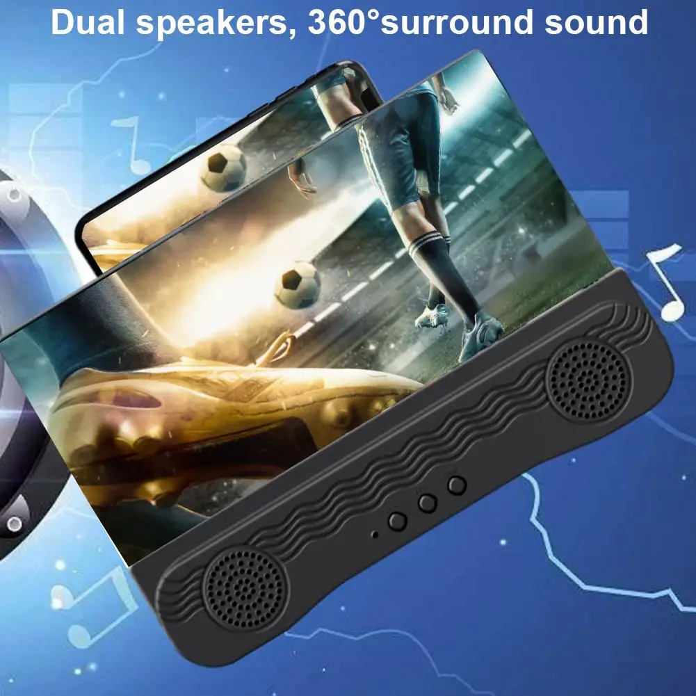 Jaunākās 4 In1 Bluetooth 5.0 Mobilā Tālruņa Ekrāna Lupa 3D palielinātāju, noteikti 12inch Palielināmo Turētājs Darbvirsmas Turētājs Kandidēt Tālruni