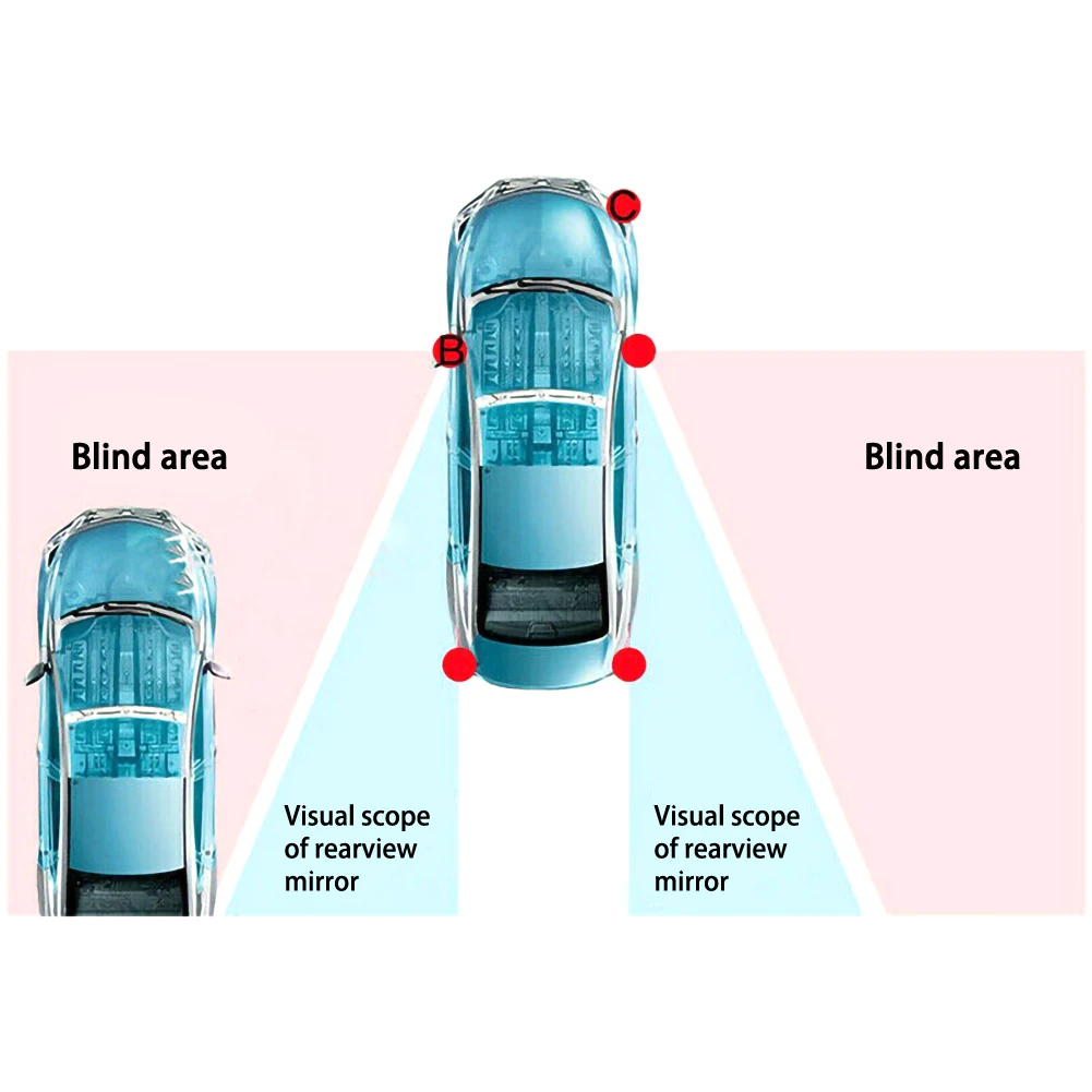 Jaunākās Auto Blind Spot Spogulis Radara Detektoru Sistēmu BSD BSA BSM Mikroviļņu neredzamās Uzraudzības Palīgs Auto Vadītāja Drošības