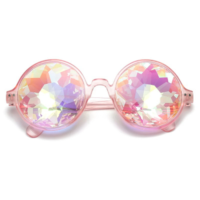 Kaleidoscope Psychedelic Saulesbrilles Mozaīkas Krāsas Brilles Nakts Skatuves Tērpus, Party Balles Kleitu Atdzist UV400 Saule Klasēm