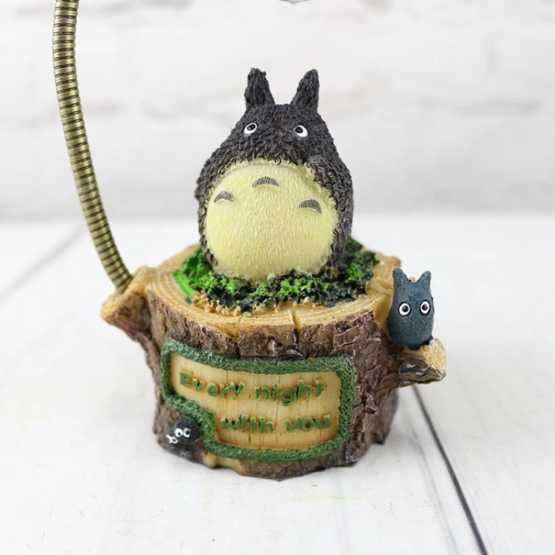 Karikatūra Totoro LED Nakts Gaisma Radošo Sveķu Nightlight Zakka Gudrs Totoro ar Rokām darināti Galda Lampa, Mācību Telpa, kas Darbvirsmas Apdare