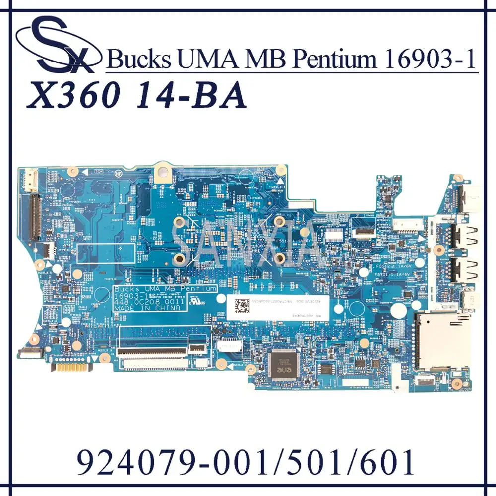 KEFU 16903-1 Portatīvo datoru mātesplati par HP PAVILION X360 14-BA sākotnējā mainboard Pentium 4415U CPU 924079-601 924079-001
