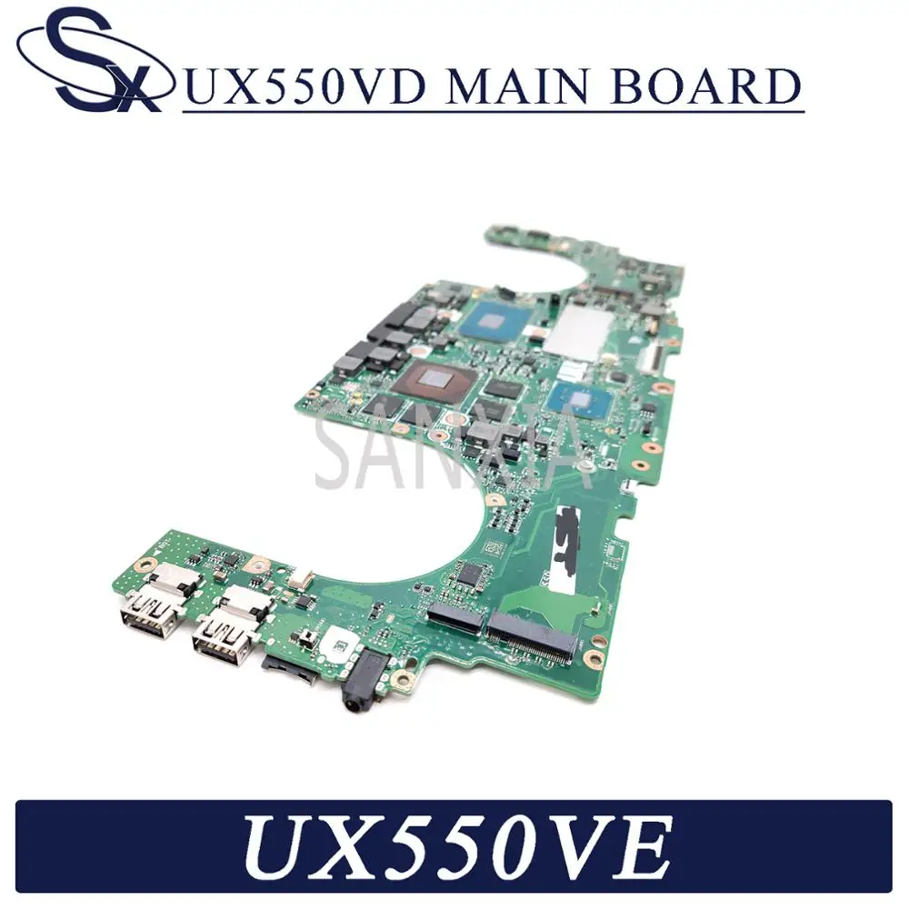 KEFU UX550VD Portatīvo datoru mātesplati par ASUS ZenBook Pro UX550VE UX550V sākotnējā mainboard I5-7300HQ GTX1050TI-4G