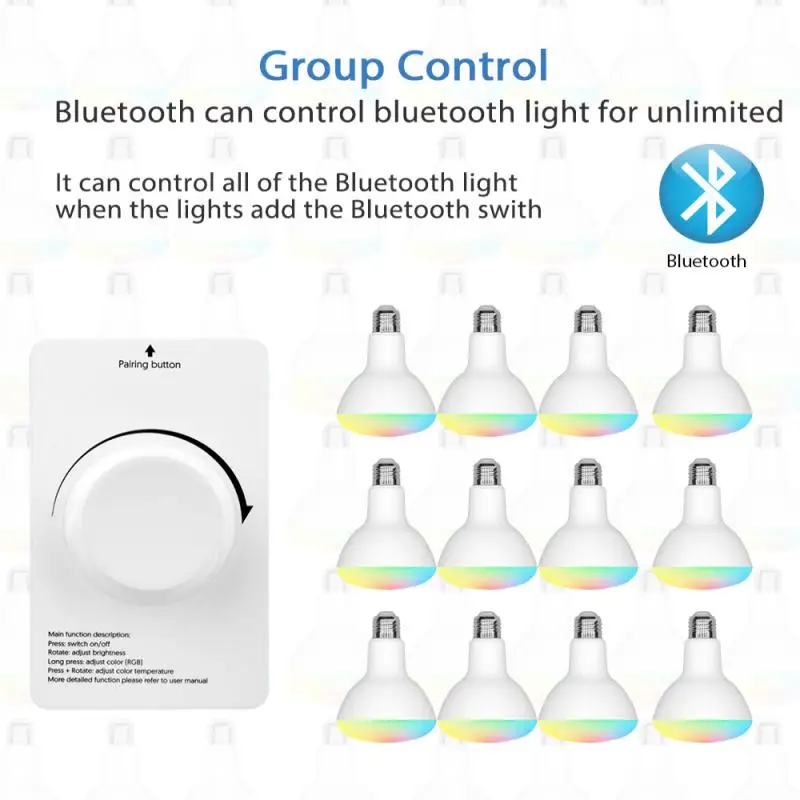 Kontrolieris Vārti Tuya Smart Home Bluetooth Spuldzes Tālvadības Pults Atbalsta Kontroles Slēdzis Spilgtuma Slēdzis Krāsu Smart Remote