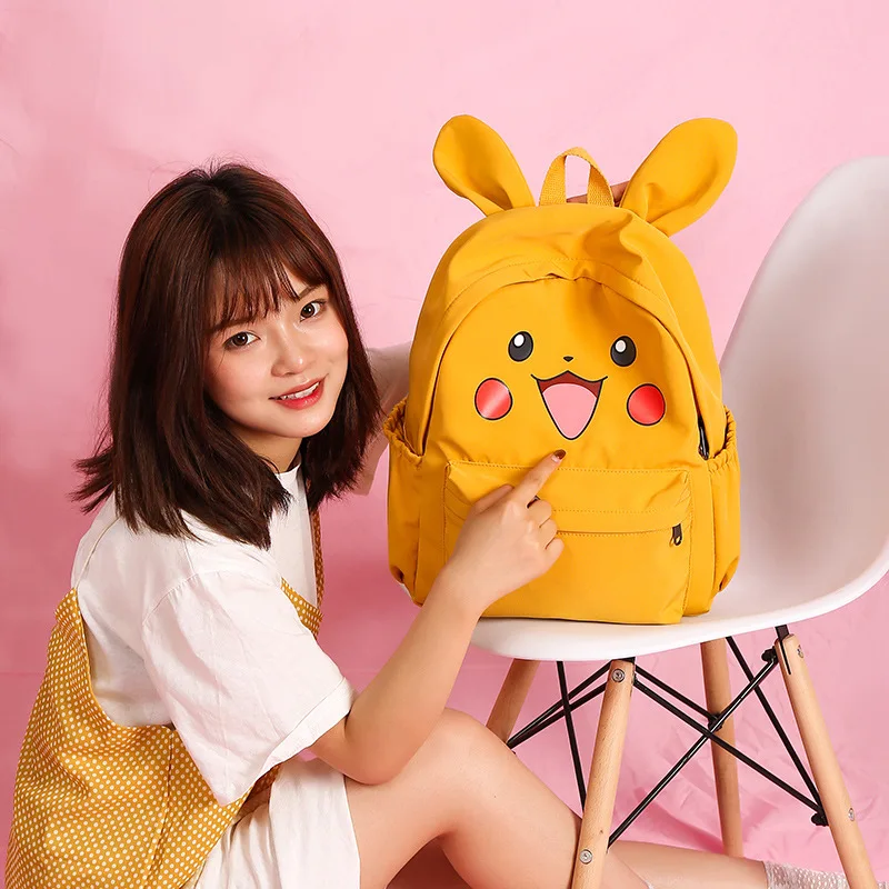 Korejiešu studentu karikatūra skolas soma sieviešu cute meitene dzeltenā bērnu mugursoma ūdensizturīgs lielas ietilpības meitene soma sieviete mugursomas