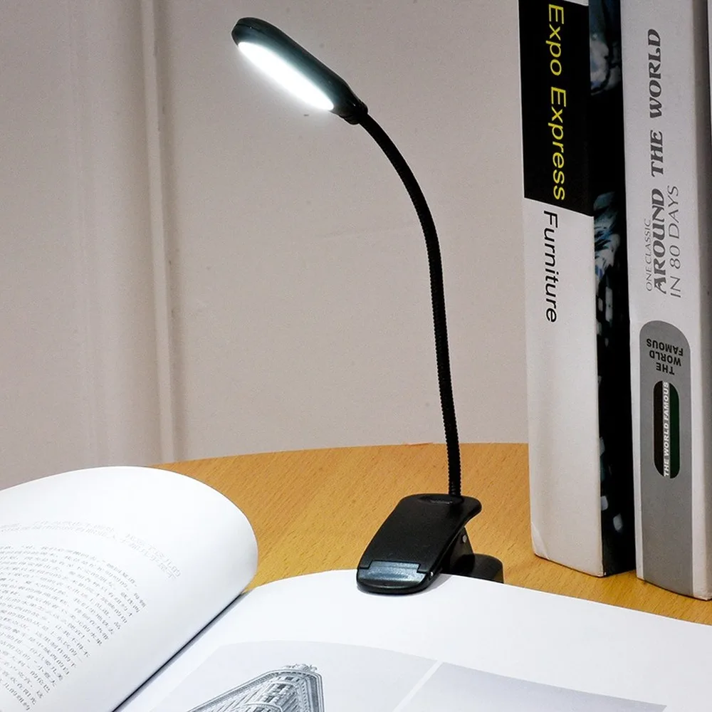 LED Gaismiņa Dimming Šļūtenes Maza Galda Lampa Mini Grāmatu Klipu Lampa USB Uzlādes Acu Aizsardzība Lasot Darba Lukturi Laternas