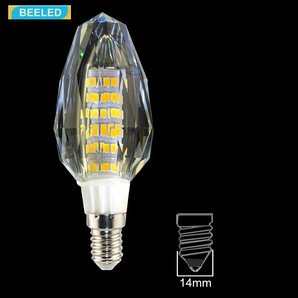 LED Lampas spuldzes 5W 7W 10Pcs/daudz Silti Balta Vēsi Balta E14 Augstu Spilgtumu 110V, 220V Mājas Apgaismojums Kristāla Kulons gaismas